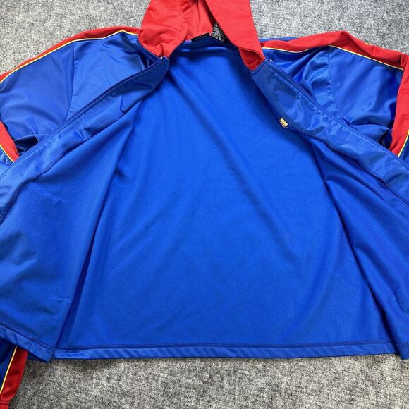 Nascar Women's Track Jacket 24 26 Blue Red Embroidered Drawstring Racing Stripe - Picture 9 of 15